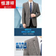 Hengyuanxiang winter thick wool suit jacket men's tops middle-aged loose business casual large size suit gray coffee color 35a6879 175/92A recommended 138-158Jin Jin equals 0.5 kg