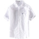 Romon haut de gamme Men de gamme pour hommes en lin pour hommes à manches courtes à manches japonaises lâches minces d'été décontractées chemise en coton masculin 9711 bleu clair 2xl 145 Jin [Jin est égal à 0,5 kg]
