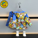 Little Yellow Duck children's clothing autumn and winter quilted thickened cotton clothing new style three-in-one jacket for small and medium-sized children, boys and girls, trendy blue 100