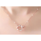 DL 1998 Fat Donglai same style pt950 platinum double ring necklace for women new rose gold long lasting pendant AU750 lock small waist platinum necklace + gift box 3.68g x 45cm
