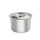 Detif stainless steel flavor cup seasoning jar seasoning jar commercial household stew pot with lid flavor box oil basin with lid round 12cm extra thick seasoning jar (without lid) free spoon 1