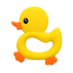 Yusenyi baby silicone duck teether one-year-old baby comfort toy anti-eating hand molar stick can be boiled and chewed sunshine yellow