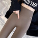 KJ Shark Pants Women's Autumn and Winter High Waist Tummy Control Leggings Plus Velvet Thickened Warm Pants to Wear Gray Yoga Pants Black No Embarrassing Lines Lamb M Suitable for 95-120 Jin Jin equals 0.5 kg