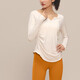 VFU yoga wear women's quick-drying running sports fitness wear top Pilates training long-sleeved blouse Milk Apricot XL
