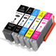 Huiwei pgi-825 Tintenpatronen eignen sich für Canon IX6580 6500 MG6280 5180 Drucker-CLI-826 Tintenpatronen [PGI-825/CLI-826 Tintenpatronen] Fünf-Farben-Set