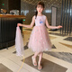 
Anneyol Snow White Skirt Frozen Girls Summer Dress Medium-Grand Children's Baby Spring and Autumn Puffy Gown Skirt A841 Pink 110