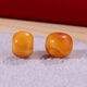 Caihe natural old wax old-type loose beads single bead Russian material full of honey chicken fat yellow bracelet with bead single accessories beeswax old-type bead 9mm single