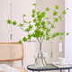 Flower e flow horse drunken wood simulated green plants Japanese hanging clock plant fake flower simulated flower indoor living room table decoration bouquet ornaments 94CM hanging clock 3 branches + big belly bottle small size