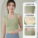 Bo Naling Yoga Wear Women's Suit Yoga Vest Bra Sports Suit Trousers with Chest Pad Two-piece Pilates Training Suit Green M 90-110Jin Jin is equal to 0.5 kg