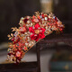 Lingchuan Xiuhe headdress bride's high-end atmospheric red phoenix crown Chinese retro step hair ornament Xiuhe clothing accessories make the face smaller