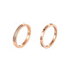 MZMZ color gold ring for men and women, rose gold index finger trendy pair of rings, Valentine's Day birthday gift for girlfriend and wife, noble two-piece set, ring number remarks