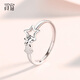 Misu PT950 platinum star ring for women, platinum car flower, hollow five-pointed star ring, adjustable Christmas gift, weight 2.2-2.4 grams + delivery certificate