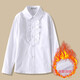Feathered Duck Girls Pure Cotton Performance White Shirt 6 Spring and Autumn 7 Student Girls 8 School Uniform 9 Children's White Velvet Bottoming Shirt 10 White Light Board (Spring and Autumn) 160 Codes