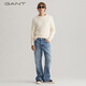 
GANT Spring Men's Fashion American Retro High Waist Straight-Light Loft Cotton Denim Trousers 983 Light Blue 32