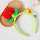 Jieyi's cute new tulip flower headband super cute caterpillar cartoon headband performance photo hairpin funny headband 1 red flower headband 18*16*2cm