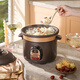 Royalstar Electric Stew Pot Fully Automatic Soup Ceramic Purple Clay Pot Household Large Capacity Intelligent Scheduled Electric Stew Cup Porridge Electric Casserole Slow Cooker Soup Pot Stewing Pot Mechanical Model Manual Turn Off 6L (5-7 People)