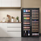 Bacchus wine cabinet with double doors, 150 bottles, thermostatic cabinet, home commercial tea cabinet, frozen beer, champagne, whiskey ice bar, double-door built-in wine storage, large living room, villa, combination cabinet, left ice bar type + right all-wood shelf type 416L YC-208 air-cooled compressor four temperature zones