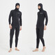Ride ship 3MM one-piece diving suit full set long-sleeved men's deep diving swimsuit cold-proof and warm surfing diving equipment winter swimsuit black 2XL