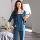 
Banxinle pajamas (Banxinle) women's summer quarter-sleeved trousers mother summer pure cotton thin middle-aged plus size cardigan home clothing set YDL-9905# Women's L/165