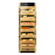 Cigar cabinet with constant temperature and humidity, household compressor, air refrigeration and humidity control, large capacity for tomato cultivation, moisturizing and ammonia removal, cedar wood shelf, luxury gold, aluminum liner 448L
