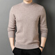 DVW cardigan men's 100 pure wool luxury high-end brand winter thickened solid color half-turtleneck sweater base layer light gray 100% pure wool M 170 reference weight 120-135Jin Jin equals 0.5 kg