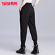 Duck Down Pants Women's Autumn and Winter New Duck Down Sweatpants High Waist Slim Elastic Workwear Cotton Pants Casual Harem Pants Black S