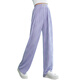 
Pitt Pitt girls summer pants thin wide-leg pants children's summer suit 2025 new style junior high school girls ice silk pants straight trousers 15009 purple + 9889 white [set] 170 cm
