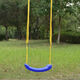 Swing, outdoor swing, indoor children's outdoor large curved board swing, enlarged and thickened, easy-to-carry swing board for adults, green swing (with rope)
