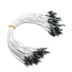 Throwing stones 1P rehearsal DuPont wire 26AWG silicone insulated wire High temperature resistant electronic wire Experimental supplies 100 wires in a bundle 20cm wire length 100 wires/piece White 30cm female to female