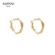 AJIDOU Ajidou Earrings Cold Wind Braided Hoop Earrings Japanese and Korean Simple Personalized Braided Ear Jewelry Earrings for Girls