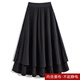 Shani Doro plus size women's clothing covers the belly and looks slimming for fat women knitted fat mm skirt autumn and winter high waist plaid skirt 18565 black XL recommended 100-130 Jin Jin is equal to 0.5 kg to wear
