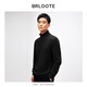 Brloote cardigan men's autumn and winter business casual turtleneck sweater pullover sweater for men black gray 165/88A