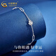 China Gold (CHINA GOLD) pt950 platinum clover bracelet plain chain bracelet new Valentine's Day birthday gift for girlfriend and wife Clover platinum bracelet about 4.1g selection gift box