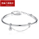 Huiyoulan four-leaf clover platinum bracelet pt950 platinum bracelet women's new small fresh bracelet adjustable Chinese Valentine's Day gift Christmas gift PT950 bracelet 6.0-6.09 g 55mm