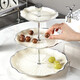 Haofanjie Dessert Rack Multi-layer Fruit Plate Rack European-style Fruit Plate Cupcakes Three-tier Dessert Tray Rack Pastry Tea Break Display Lotus Style丨Three Tiers Phnom Penh*Milk White