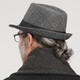 Baijichuan Men's Top Hat Spring and Autumn Elderly Hat Men's and Winter Fashion British Autumn and Winter Jazz Hat for Middle-aged and Elderly Warm Dad Hat Plaid Brown S(55-56cm)