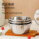 Jiabai stainless steel basin and sieve three-piece set vegetable basin drain basket for beating eggs and basin seasoning 22-24cmJB-0514