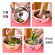 Colorful stainless steel basin soup basin household kitchen fruit and vegetable basin egg beating and basin round thickened basin three-piece set 28-30-32CM