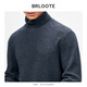 Brloote cardigan men's autumn and winter business casual turtleneck sweater pullover sweater for men black gray 165/88A