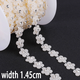 OSRO ABS imitation pearl chain pearl chain bead wedding chain necklace handmade accessories diy jewelry material 8mm round pearl chain about 4 meters/pack