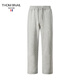ThombnailTB American fashion brand solid color heavyweight straight sweatpants for men and women in autumn and winter loose drapey wide-leg sports and casual trousers light gray XL size 3 (150-170Jin Jin equals 0.5 kg)