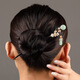 Qumeisi ancient style hairpin wooden hairpin step rocking tassel headdress can be worn Chinese style cheongsam daily simple female Q001