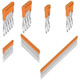 
Weidmller terminal cross-connector ZQV2.5N/4 A series terminal short strip cross-connector 1527590000