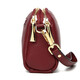 Crocodile shirt double zipper first layer cowhide wrist bag women's clutch bag simple long wallet T2008 wine red