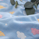 Muji Six-layer Gauze Towel Quilt Summer Thin Summer Cooling Blanket Pure Cotton Children's Baby Nap Blanket Universal for All Seasons Colorful Cloud Blue A Baby Grade Baby Safe Use 150*200cm Single Throw Blanket 100% Cotton Fabric