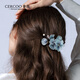 Cercoo embroidered butterfly flower language series hairpins, horizontal hairpins, versatile and elegant high-end hairpins, embroidered headbands, hairpins