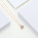 Chao Acer Heart Pupil 18K Gold Necklace for Women Rose Gold Color Gold Diamond Set Chain for Girlfriend’s Birthday Gift Chain Length Approximately 42cm