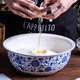 Oiyou and basin blue and white porcelain kneading basin old-fashioned ceramic basin large thickened hair basin household 30 blue and white basin one pack