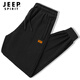 JEEP SPIRIT sweatpants men's spring and autumn leggings pants men's loose casual pants men's outdoor comfortable running trousers black L