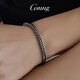 GsunG Platinum Dazzling Black Gold Bracelet Men's PT950 New Fashion Simple Platinum Bracelet for Men and Women Chopard Cuban Chain Priced by Gram, Contact Customer Service for Gold Price before Buying